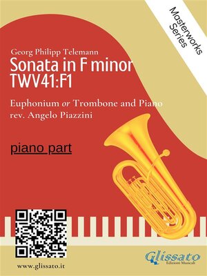 cover image of (piano part) Sonata in F minor--Euphonium or Trombone and Piano